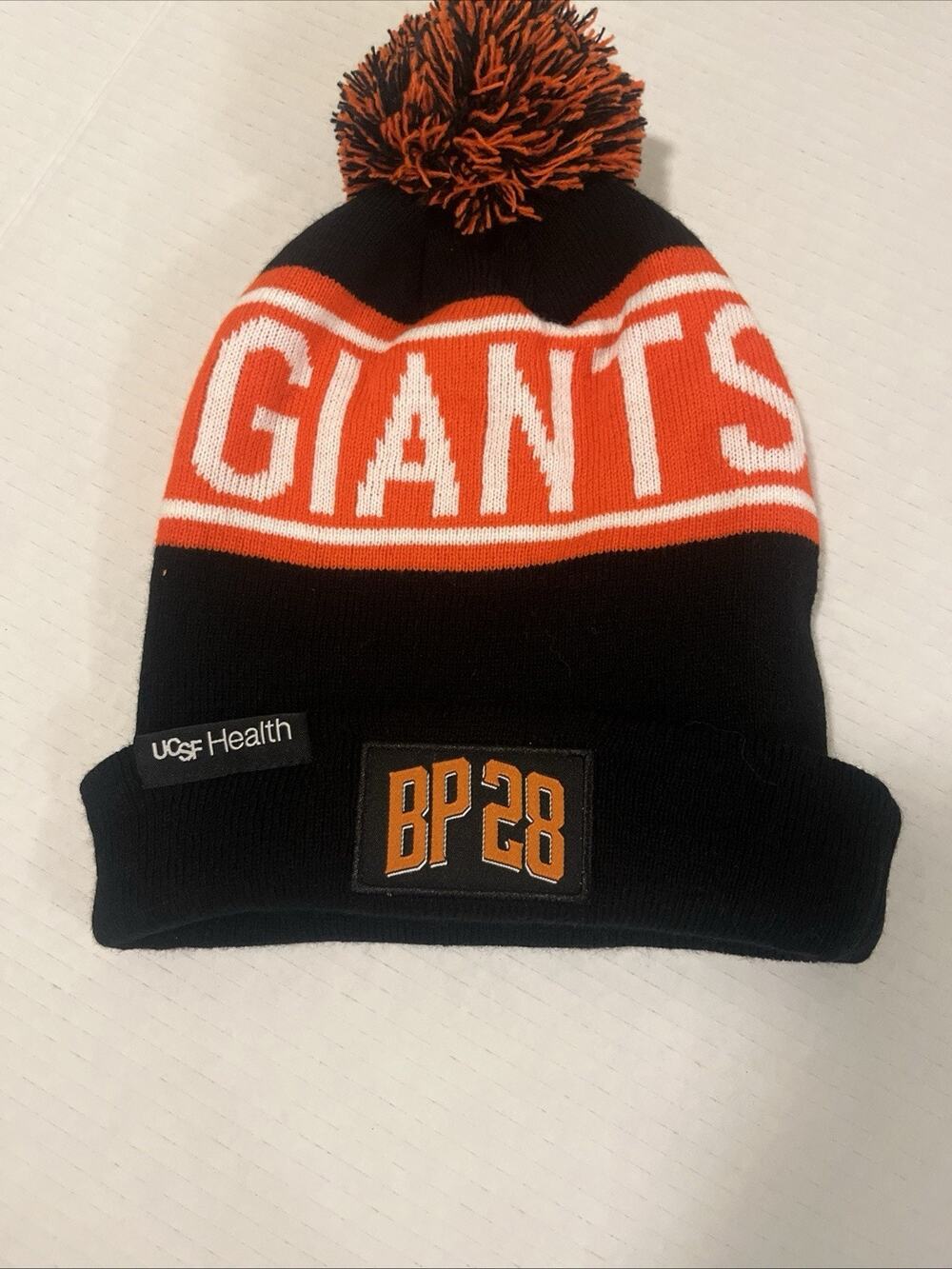 San Francisco Giants Beanie Buster Posley #28, Pediatric Cancer Awareness Event